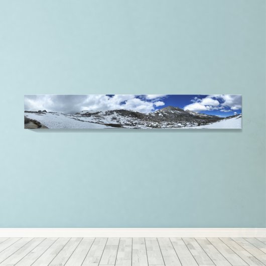 Snow Covered Donahue Pass - John Muir TraIl Canvas Afdruk (Insitu (Houten vloer))