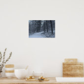 Snow Covered Hiking Trail 1 Poster (Keuken)