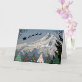 Snow Covered Mount Hood Landscape Folie Feestdagenkaart (Orchidee)