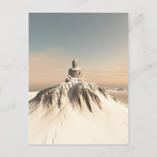 Snow Covered Mountain Buddha Briefkaart