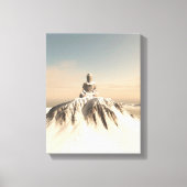 Snow Covered Mountain Buddha Canvas Afdruk (Voorkant)