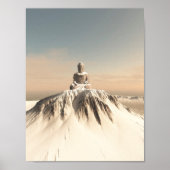 Snow Covered Mountain Buddha Poster (Voorkant)