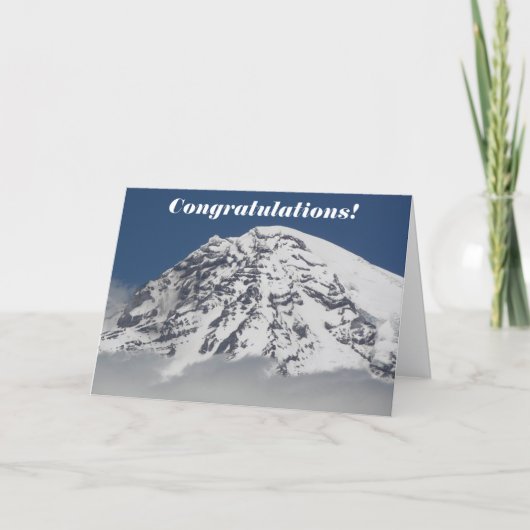 Snow Covered Mountaintop Foto gefeliciteerd Kaart (Voorkant)