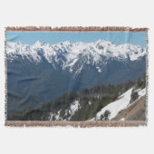 Snow Covered Olympic Mountains Deken (Voorkant)