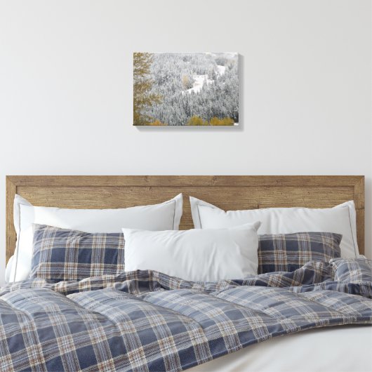 Snow Covered Trees in Whistler, B.C. Canvas Afdruk (Insitu (Slaapkamer))