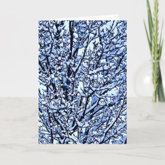 Snow Covered Winter Tree Branches Photo Kaart