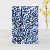 Snow Covered Winter Tree Branches Photo Kaart (Gele Bloem)