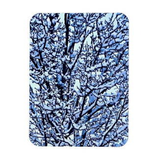 Snow Covered Winter Tree Branches Photo Magneet
