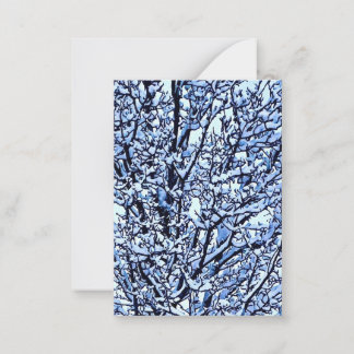 Snow Covered Winter Tree Branches Photo Notitiekaartje