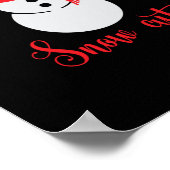 Snow Cute Snowman Kerstmis Poster (Hoek)
