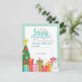 Snow Dankbare Leraren Dank U Cadeau Kaart Houder (Staand voorkant)