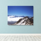 Snow Davos Swiss Holiday Card Canvas Afdruk (Insitu (Houten vloer))
