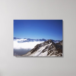 Snow Davos Swiss Holiday Card Canvas Afdruk