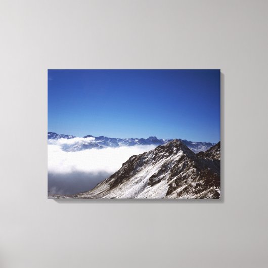 Snow Davos Swiss Holiday Card Canvas Afdruk (Voorkant)