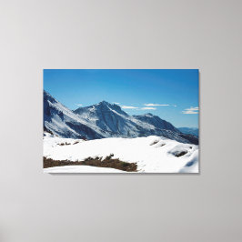 Snow Davos Swiss Holiday Card Canvas Afdruk