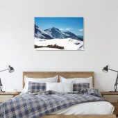 Snow Davos Swiss Holiday Card Canvas Afdruk (Insitu (Slaapkamer))