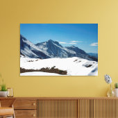 Snow Davos Swiss Holiday Card Canvas Afdruk (Insitu (Woonkamer))
