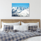 Snow Davos Swiss Holiday Card Canvas Afdruk (Insitu (Slaapkamer))
