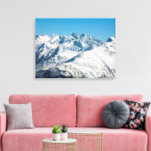 Snow Davos Swiss Holiday Card Canvas Afdruk (Insitu (Woonkamer))