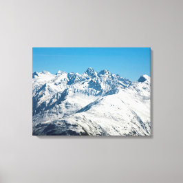 Snow Davos Swiss Holiday Card Canvas Afdruk