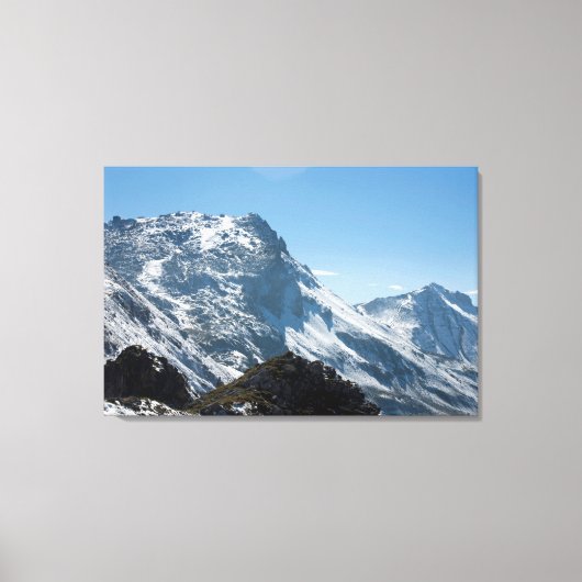Snow Davos Swiss Holiday Card Canvas Afdruk (Voorkant)