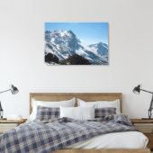 Snow Davos Swiss Holiday Card Canvas Afdruk (Insitu (Slaapkamer))