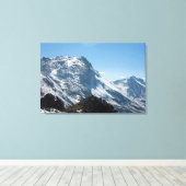 Snow Davos Swiss Holiday Card Canvas Afdruk (Insitu (Houten vloer))