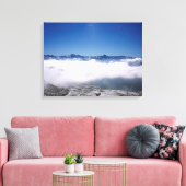 Snow Davos Swiss Holiday Card Canvas Afdruk (Insitu (Woonkamer))