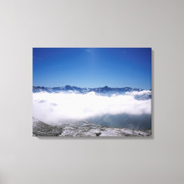 Snow Davos Swiss Holiday Card Canvas Afdruk