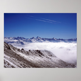Snow Davos Swiss Holiday Card Poster