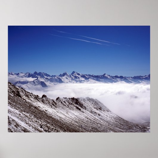 Snow Davos Swiss Holiday Card Poster (Voorkant)