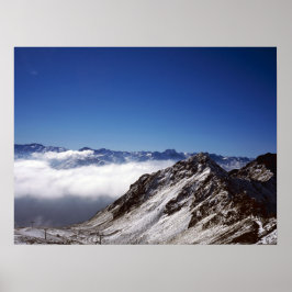 Snow Davos Swiss Holiday Card Poster