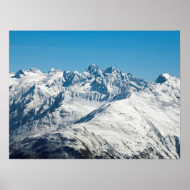 Snow Davos Swiss Holiday Card Poster