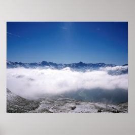 Snow Davos Swiss Holiday Card Poster