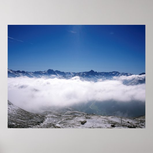 Snow Davos Swiss Holiday Card Poster (Voorkant)