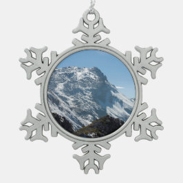 Snow Davos Swiss Holiday Card Poster Foto B Tin Sneeuwvlok Ornament