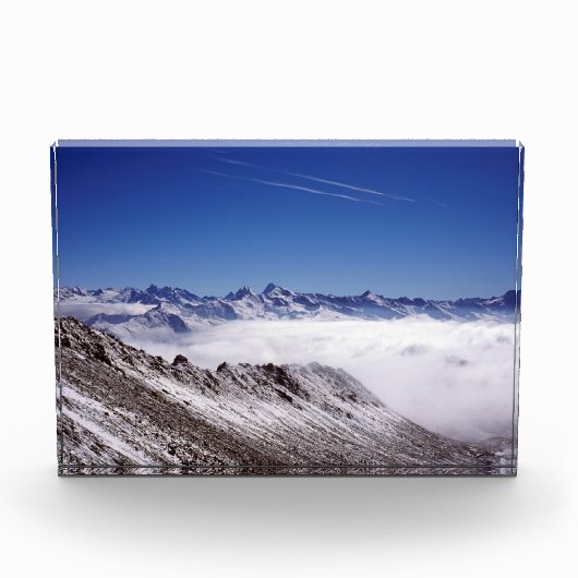 Snow Davos Swiss Holiday Card Poster Fotoblokken (Voorkant)