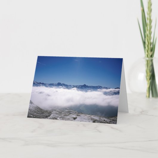 Snow Davos Zwitserland Feestdagen Kaart (Voorkant)