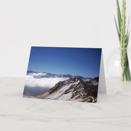 Snow Davos Zwitserland Feestdagen Kaart (Voorkant)