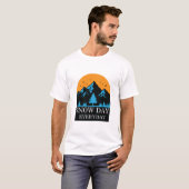 Snow Day Everyday Sunset Mountain Winter T-Shirt (Voorkant volledig)