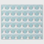 Snow Day Snowman Christmas Wrapping Paper Cadeaupapier (Vlak)