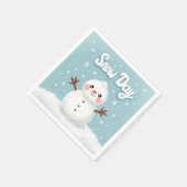 Snow Day Snowman Winter Napkin Servet (Hoek)