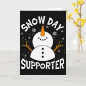 Snow Day Supporter Snowflake Funny Teacher Christm Kaart (Gele Bloem)