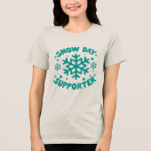 Snow Day Supporter T-shirt - Vier de besneeuwde wi (Voorkant)