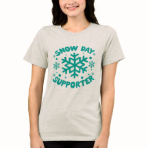 Snow Day Supporter T-shirt - Vier de besneeuwde wi