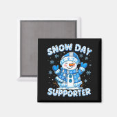 Snow Day Suprter Cute Snowman Snowflake Christmas Magneet (Voorkant / Achterkant)