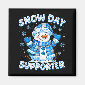 Snow Day Suprter Cute Snowman Snowflake Christmas Magneet (Voorkant)