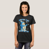 Snow Day Suprter Cute Snowman Snowflake Christmas  T-shirt (Voorkant volledig)