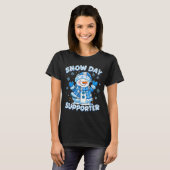 Snow Day Suprter Cute Snowman Snowflake Christmas  T-shirt (Voorkant volledig)