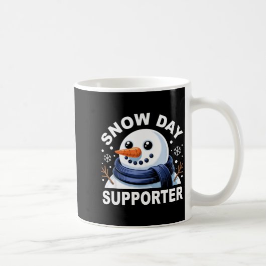 Snow Day Suprter Fun Snowman Design For Winter Lov Koffiemok (Rechts)